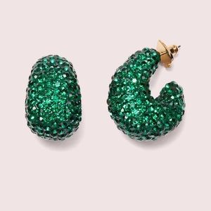 Kate Spade Clay Pavé Huggie Earrings